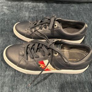 Tommy Hilfiger Black Sneakers with Red and White Accents